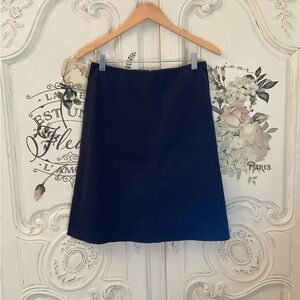 Banana Republic Cotton Lined Pencil Skirt Navy, Size 2